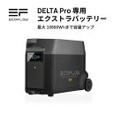 EcoFlow DELTA Pro 専用エクストラバッテリー 3600Wh 大容量 ポータブル電源 AC出力600W(瞬間最大1200W) アプリ対応 急速充電 非常用電源 防災対策 車中泊 防災グッズ 停電対策 発電機 家庭用蓄電池 バッテリー キャンプ エコフロー