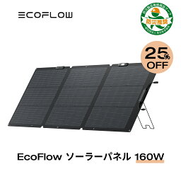 【25%OFFクーポン利用で32,175円!5/9 20時から】EcoFlow <strong>ソーラーパネル</strong> 160W Gen2 ソーラー充電器 太陽光発電 太陽光パネル ソーラーチャージャー 折り畳み 25%高変換率 ポータブル電源 蓄電池 IP68 防水防塵 コンパクト 車中泊 キャンプ 節電 停電 防災 台風 エコフロー