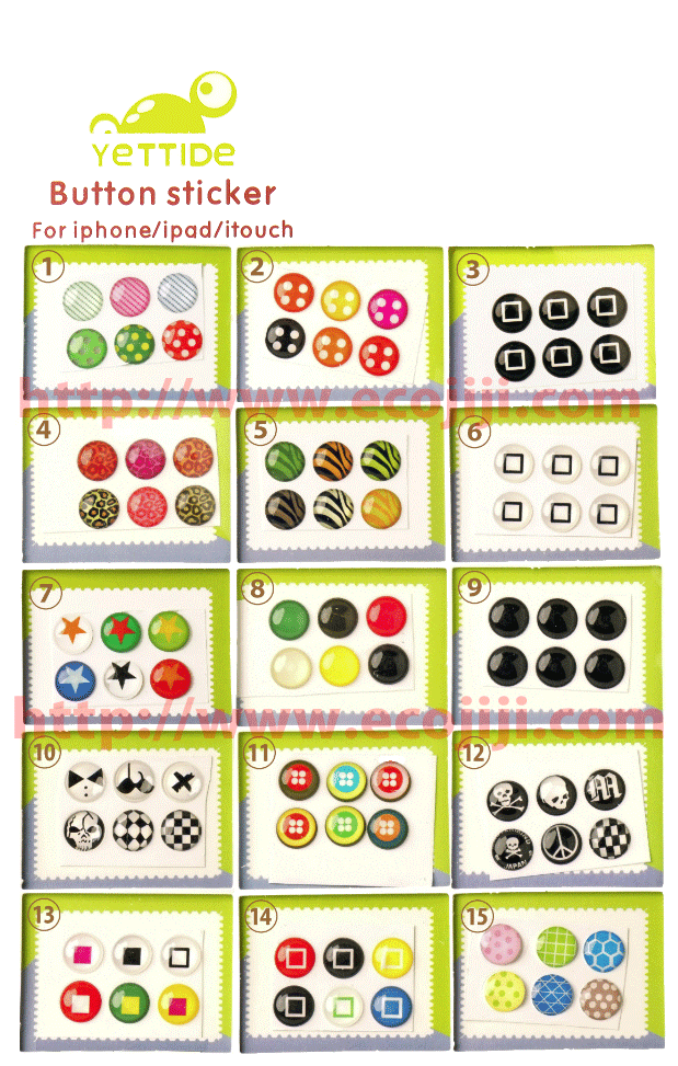 z[{^ XebJ[ iPad iPhone iPodtouch ɁIz[{^ɓ\āÃAWiPhone6 iPhone5 iPad Air mini retinaYeTTIDe[Button sticker]05P09Jan16