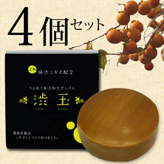 無添加せっけん柿渋石鹸「渋玉/SHIBUTAMA/しぶたま」100g4個セット!【a_2sp0802】【あす楽対応】【国内宅配便送料無料】【smtb-tk】【楽ギフ_包装】