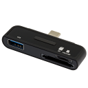 USB TYPE-C カードリーダー ライターUSB C端子搭載Andoroidスマートフォンやタブレット対応USBメモリやHDD、マウスキーボードなどにも対応microUSB / SDカード対応TYPE C 搭載Macbook MacBook-Pro対応カードリーダーメール便送料無料