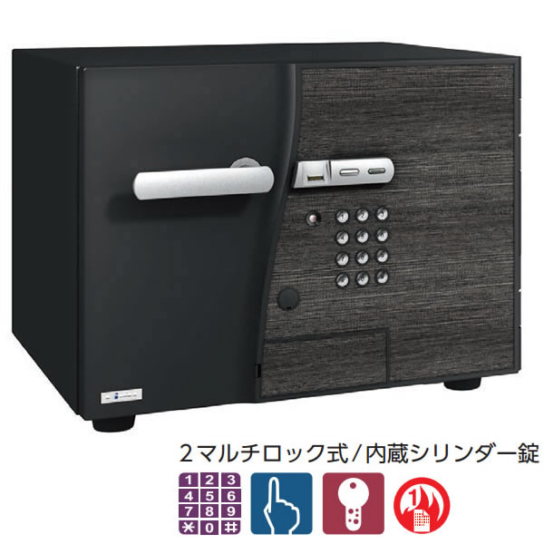 【入荷待ち予約販売】3月31日頃入荷予定!【開梱設置無料】ディーフェイスシリーズ 家庭用・耐火金庫 2マルチロック式 テンキー式 指紋照合式 内蔵シリンダー錠 19.5リットル【DFS2-FE】