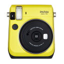 【送料無料】【ラッピング無料】FUJIFILM<富士フイルム> “チェキ”instax mini70N イエロー チエキカメラ INS MINI 70N YELLOW+専用フィルム20枚パック(INSTAX MINI JP2)特別セット