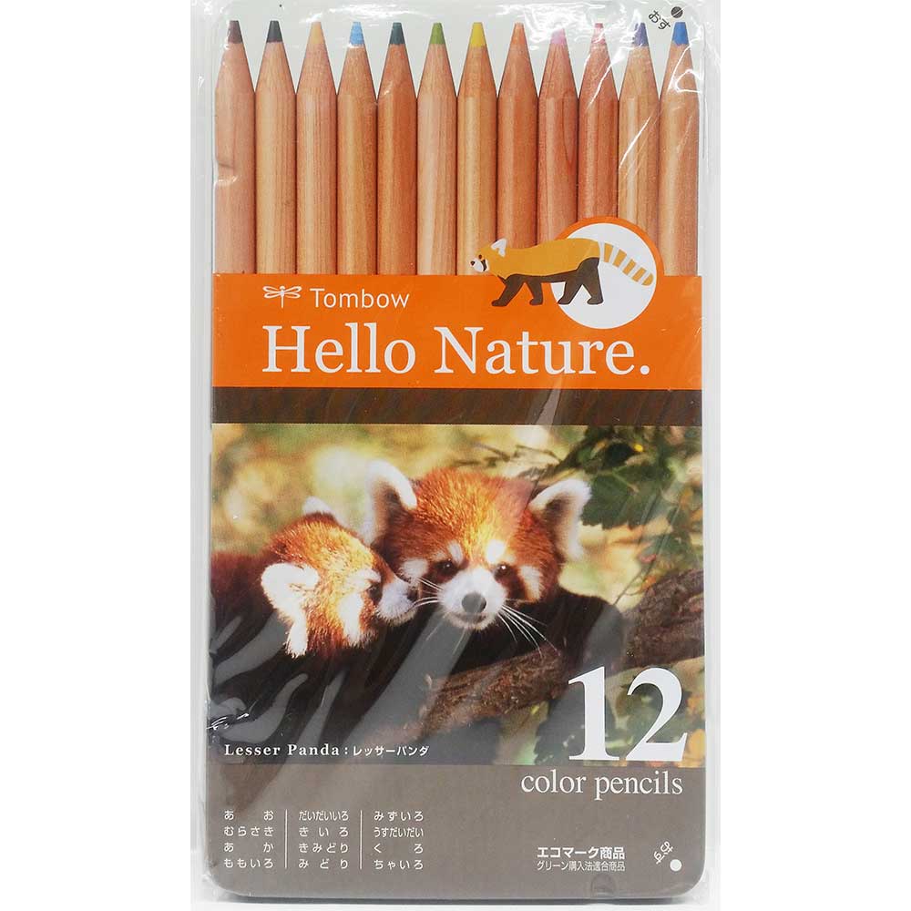 【メール便なら120円】ハローネイチャー色鉛筆12色 レッサーパンダ CB-RHNLP0212 トンボ鉛筆