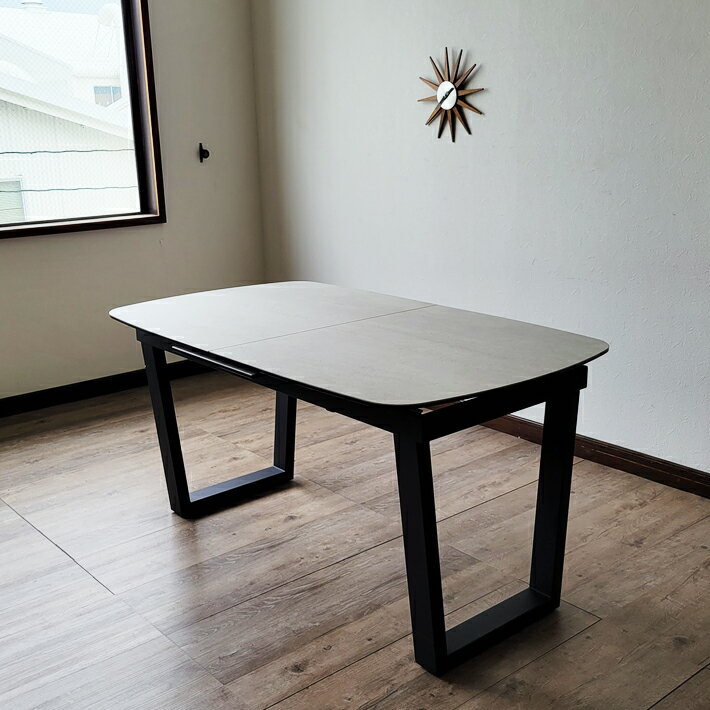 セラミックテーブル ダイニングテーブル 伸張式ダイニングテーブル 高級 伸縮 イタリアンセラミック 強化ガラス 伸長式ダイニングテーブル 150cm幅 190cm幅 エクステンションテーブル ダイニングテーブル モダン 食卓 強化ガラス