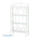 KR-3424WH 直送 代引不可・他メーカー同梱不可 ラックKR3424WH ホワイト アイアンシリーズ 幅60cm 3段 折りたたみ式ラック スチールパイプ HAGIHARA 収納