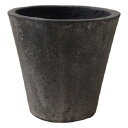 直送・代引不可軽量コンクリート製植木鉢 フォリオ ソリッド ブラックウォッシュ 23cm 【2個入り】別商品の同時注文不可