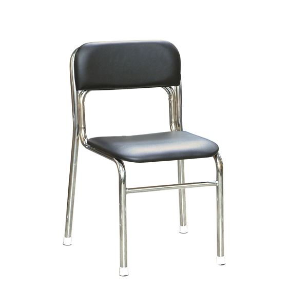 直送・代引不可 軽量 スタッキングチェア 【5脚セット ブラック×クロムメッキ 幅45cm 重さ4.5kg】 日本製 防汚仕様 スチール 【代引不可】 別商品の同時注文不可