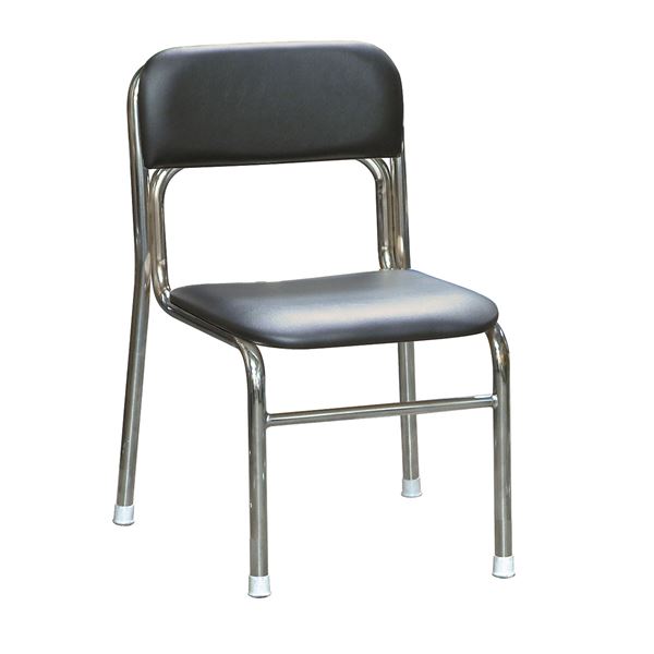 直送・代引不可 軽量 スタッキングチェア 【5脚セット ブラック×クロムメッキ 幅45cm 重さ4.3kg】 日本製 防汚仕様 スチール 【代引不可】 別商品の同時注文不可