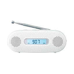 4549077674593 Panasonic FM－AM 2バンドレシーバー RF－TJ20－W <strong>パナソニック</strong> ホワイト ラジオ 乾電池がなくても使える手回し充電対応FM-AM