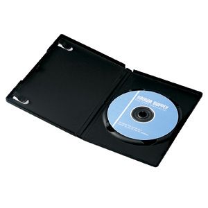 サンワサプライ ［DVD-N1-30BK］ DVDトールケース（1枚収納・ブラック） DVDN130BK【5250円以上送料無料】【Aug08P3】