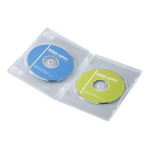 サンワサプライ ［DVD-N2-10C］ DVDトールケース（2枚収納・クリア） DVDN210C【5250円以上送料無料】【Aug08P3】