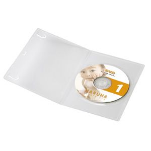 【半額以下 50%OFF セール】 サンワサプライ ［DVD-S1-03C］ 超スリムDVDトールケース（1枚収納・クリア） DVDS103C【5250円以上送料無料】【Aug08P3】