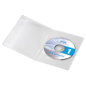 【半額以下 50%OFF セール】 サンワサプライ ［DVD-U1-03C］ スリムDVDトールケース（1枚収納・クリア） DVDU103C【5250円以上送料無料】【Aug08P3】