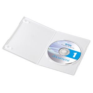 【半額以下 50%OFF セール】 サンワサプライ ［DVD-U1-03WH］ スリムDVDトールケース（1枚収納・ホワイト） DVDU103WH【5250円以上送料無料】【Aug08P3】サンワサプライ［DVD-U1-03WH］スリムDVDトールケース（1枚収納・ホワイト）