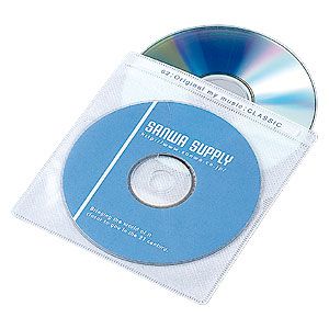 【半額以下 50%OFF セール】 サンワサプライ ［FCD-FN120WH］ CD・DVD用不織布ケース（120枚セット・ホワイト） FCDFN120WH【5250円以上送料無料】【Aug08P3】