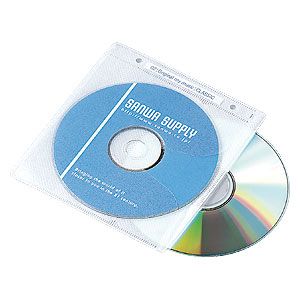サンワサプライ ［FCD-FR120WH］ CD・DVD用不織布ケース（120枚セット・ホワイト） FCDFR120WH【5250円以上送料無料】【Aug08P3】