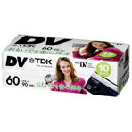 【ポイント2倍】TDK ミニDVカセット 60分 10本入り DVM60BUX10A [DVM60BUX10A]さまざまな撮影ニーズに対応。おもいでのシーンを安心保存。