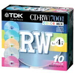 【ポイント2倍】TDK データ用CD-RW CDRW80X10CCS [CDRW80X10CCS]高感度相変化記録層を採用した高信頼カラーCD-RW。