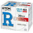 【ポイント2倍】TDK データ用CD-R 20枚入り CD-R80PWDX20B [CDR80PWDX20B]ディスクいっぱいに美しいレーベル印刷が行えるCD-R