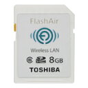 東芝 無線LAN搭載SDHCメモリカード(Class6対応・8GB) FlashAir SD-WL008Gワイヤレスでデータ送信。