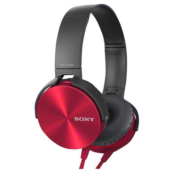 【送料無料】SONY 密閉ヘッドバンド型ヘッドフォン レッド MDR-XB450 R [M…...:edion:10194970