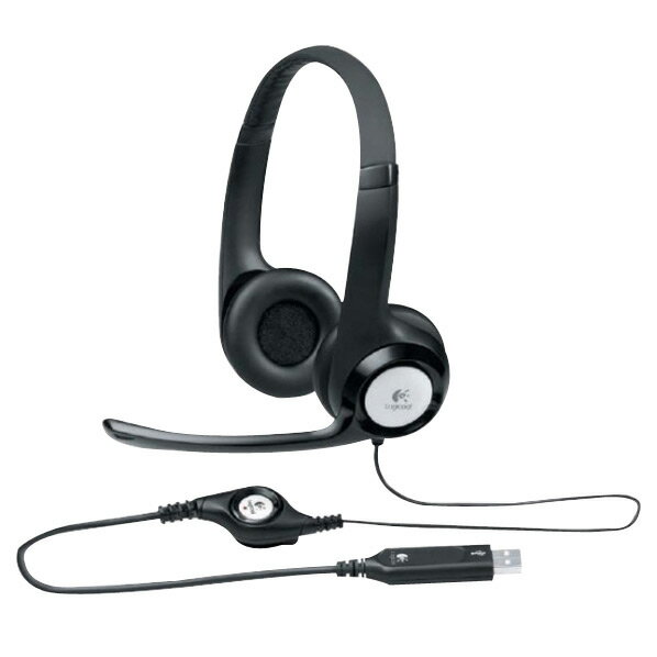 ロジクール USBヘッドセット USB Headset H390 ブラック&シルバー H3…...:edion:10071617