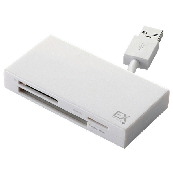 エレコム USB3．0対応メモリカードリーダ ホワイト MR3-K005WH [MR3K0…...:edion:10146042