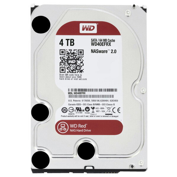 【送料無料】WESTERN 内蔵型 4TB HDドライブ WD Red WD40EFRX …...:edion:10158241