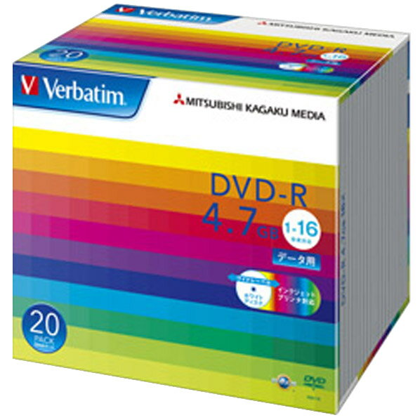 Verbatim データ用DVD-R 4.7GB 1-16倍速 インクジェットプリンタ対応…...:edion:10017983