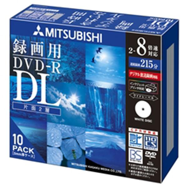 三菱化学メディア 録画用DVD-R 215分 片面2層 2-8倍速 CPRM対応 10枚入り VHR...:edion:10030560