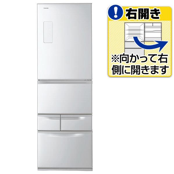 【送料無料】東芝 【右開き】426L 5ドアノンフロン冷蔵庫 シルバー GR-J43G(S…...:edion:10353377