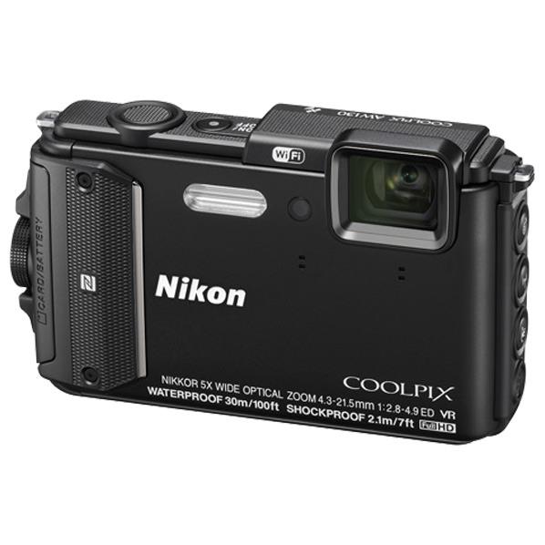 【送料無料】ニコン デジタルカメラ COOLPIX ブラック COOLPIXAW130BK…...:edion:10384919