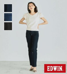 【エドウイン<strong>公式</strong>】ジャージーズ スリムストレート<strong>デニム</strong>パンツ【スタンダードモデル】EDWIN エドウィン JERSEYS 定番 ストレッチパンツ ストレッチ<strong>デニム</strong> ジーンズ ジーパン タイト 細身 細め レディース