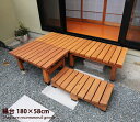 Bench Abelia デッキ縁台 180×58 ブラウン 縁台 便利 デッキ ウッドデッキ シンプル お手軽