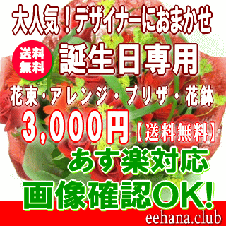 大人気！誕生日専用フラワー3,000円！