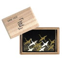蒔絵 カードケース（名刺入れ） オムレット型 桐箱入 波に鶴 001-2381（漆器 記念品 お土産 海外向けギフト)