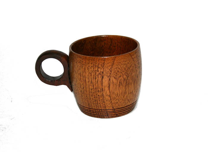 コーヒーカップ　ライン　うるし塗（木製、ティーカップ）001-392