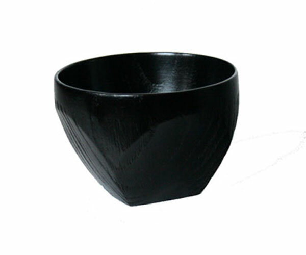 モダンフリーカップ　黒　うるし塗（小鉢、汁椀）001-370