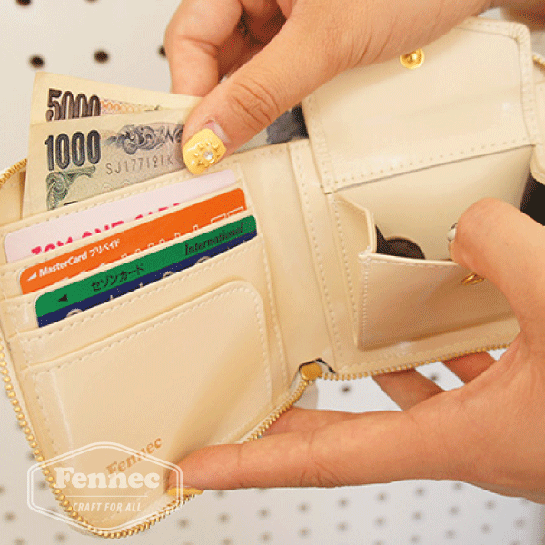 【楽天市場】Fennec Zipper Wallet フェネック レディース 二つ折り財布 コインケース付 本革レザー コンパクト財布 ギフト