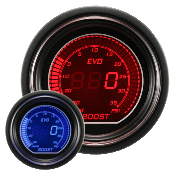 オートゲージ EVOシリーズ ブースト計 52ΦデジタルLCDディスプレィ ブルー/レッド