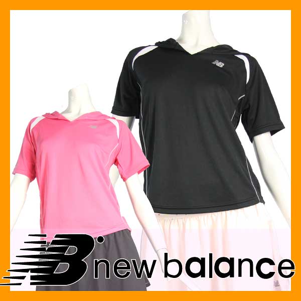 50%OFF■New Balance(ニューバランス)■トレーニングウェア■フード付シャツ■半袖■女性用■レディース■ランニング■ヨガ■フィットネスに■NBR-01235W■2010春夏お洒落ランニング女子急増中!!