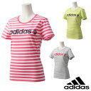 adidas(アディダス) レディース BCボーダーショートスリーブ Tシャツ 半袖 ランニングウェア/フィットネスウェア mia22