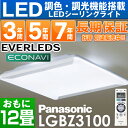 【あす楽対応/在庫有/即納】パナソニック LEDシーリングライト「EVERLEDS」12 畳用 リモコン調光・オートエコ調光付定格寿命:40000時間LGBZ3100/LGBZ3100HH-LC700A/HHLC700A同品