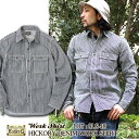 [NVc Vc  Y AJW qbR[ XgCv Y {  l GCgW[ EIGHT-G HICKORY STRIPE WORK SHIRT 8LS-18