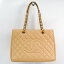 シャネル(Chanel) キャビア・スキン グランド・ショッピング トート GST A50995 レディース レザー ショルダーバッグ ベージュ 【中古】