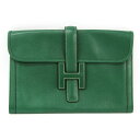 エルメス (Hermes) ジジェ PM レディース クシュベル クラッチバッグ グリーン 【中古】