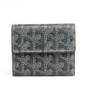 ゴヤール(Goyard) マリニー APM104 レザー,キャンバス 小銭入れ・コインケース グレー 【中古】