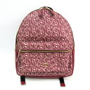 コーチ(Coach) MEDIUM CHARLIE BACKPACK WITH CHAIN PRINT CLARET F39001 レディース レザー,PVC リュックサック ボルドー 【中古】