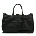 ボッテガ・ヴェネタ(Bottega Veneta) 113041 ユニセックス レザー ボストンバッグ ブラック 【中古】